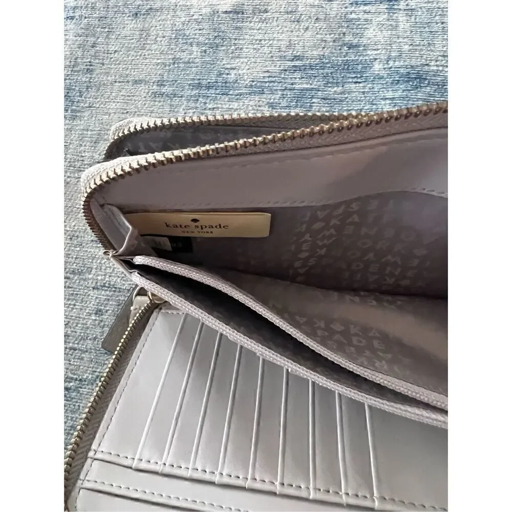 Kate Spade Gray Grove Street Anita Clutch Wristlet Wallet